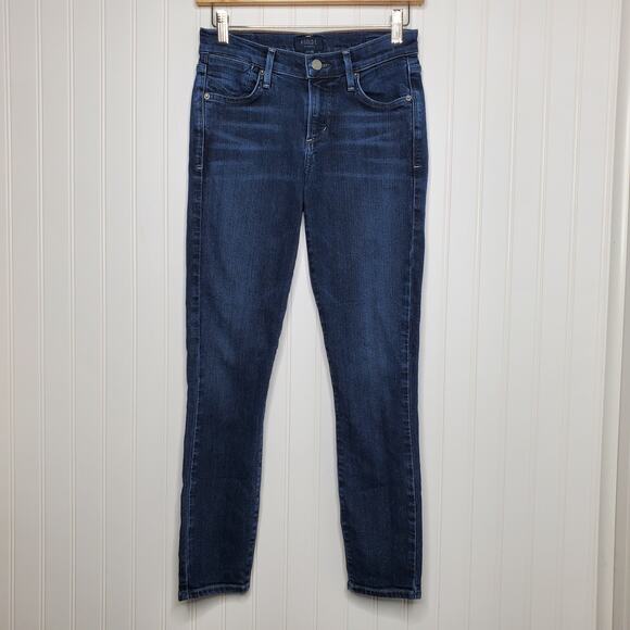 AGOLDE Women's Colette Crop Jeans Size 24 Mid Rise Dark Wash Classic Made in USA - Picture 8 of 8